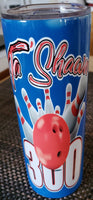 20 oz Skinny STRAIGHT Tumbler with lid, straw, and straw brush