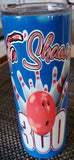 20 oz Skinny STRAIGHT Tumbler with lid, straw, and straw brush