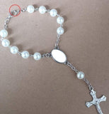 Pearl Rosary Necklace & Matching Bracelet Set