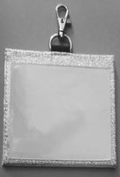 Silver Glitter Vaccination Card Holder